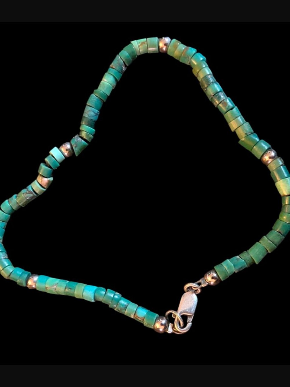 925 Sterling Silver Turquoise Bead 9.75" Bracelet Ankle Bracelet